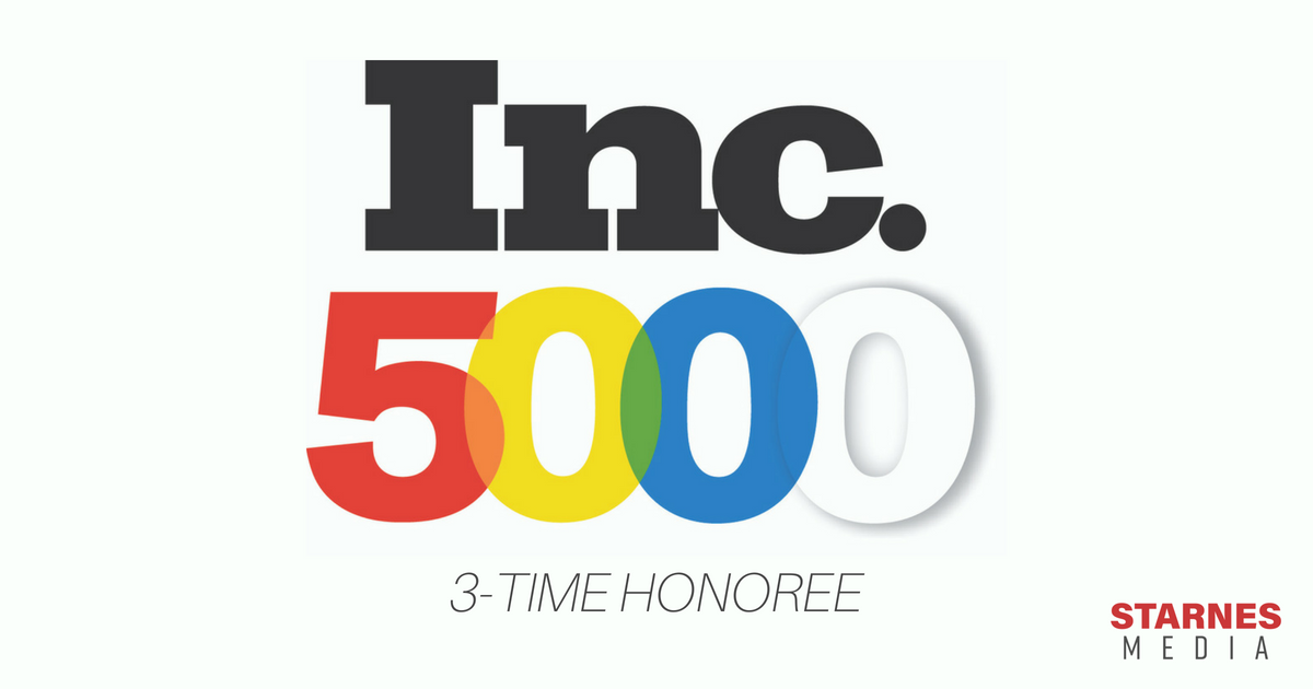 Read more about the article STARNES MEDIA CELEBRATES THIRD YEAR ON INC. 5000 LIST